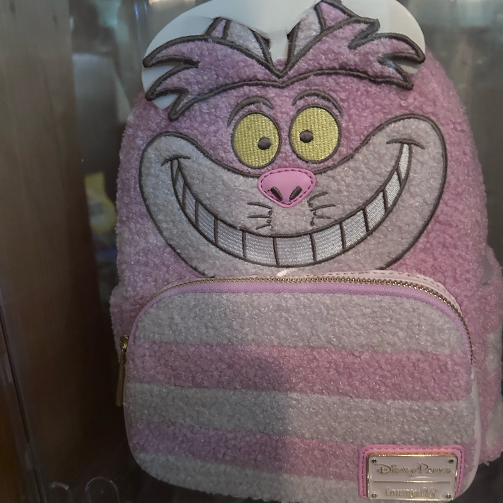 Disney Loungefly Pink and White Cheshire Cat Bag